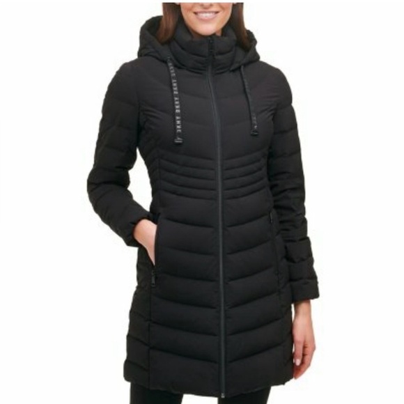 Dkny Jackets & Blazers - Women's Black Hooded Puffer Coat down filled size small